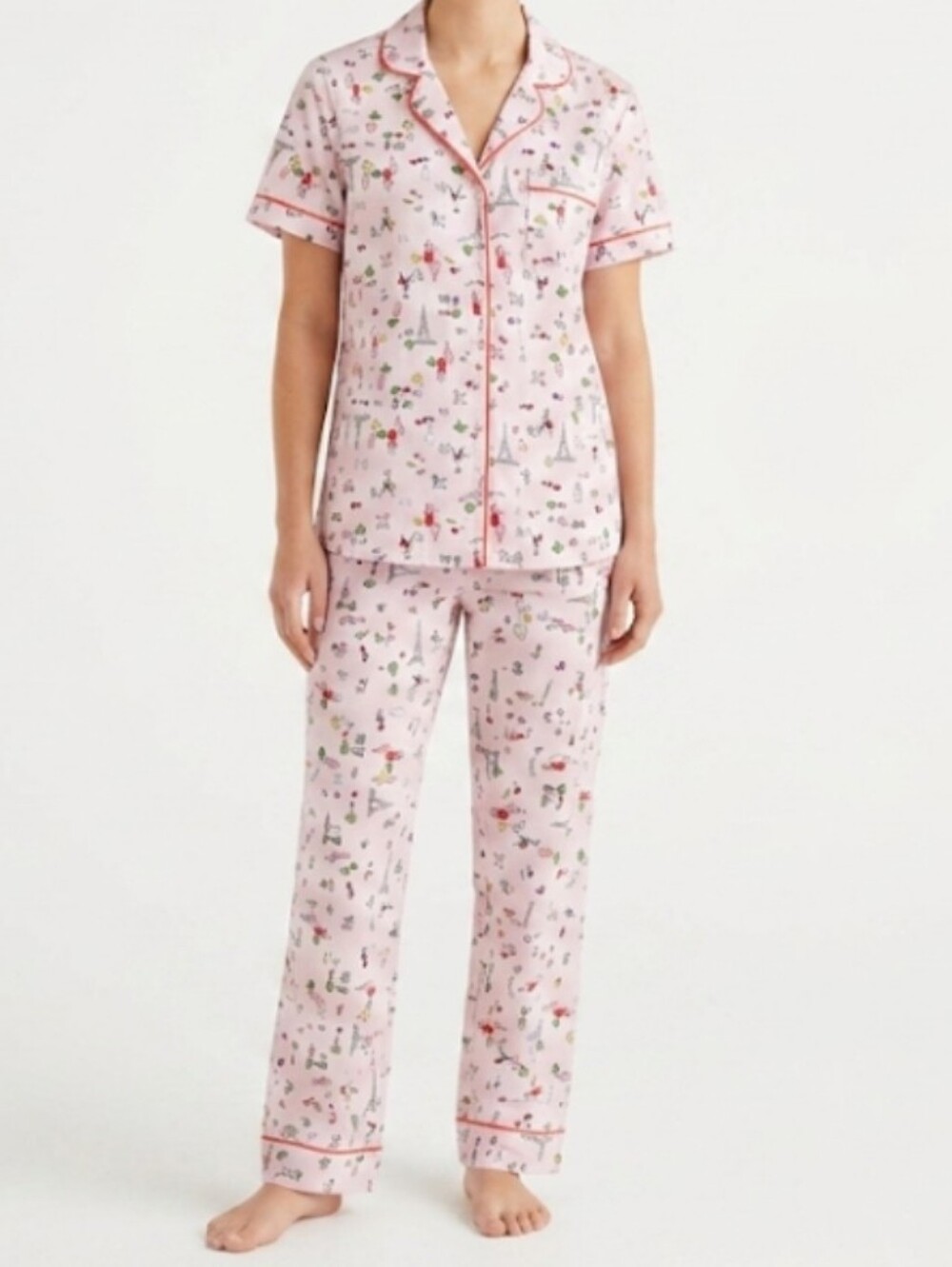 Secret Treasures Women's Paris Pink Pajama Set - 2XL
